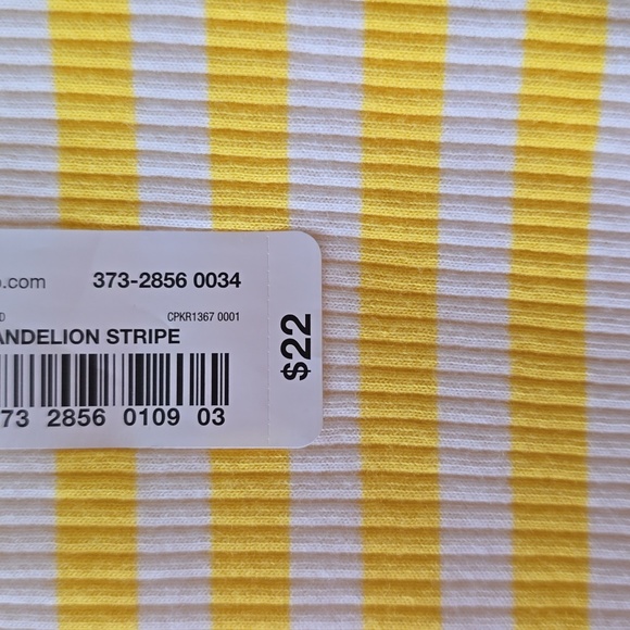 THEREABOUTS GIRLS YELLOW STRIPED SHORT SLEEVE TOP SIZE SMALL 7/8 - Picture 5 of 9